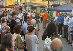 Alessandro Tomasi a Piombino prima uscita candidato